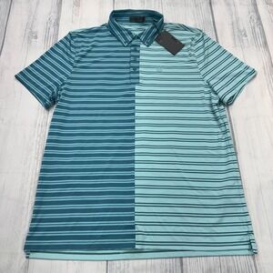 NWT G/FORE Polo Shirt XL Green Stripe Golf Beach‎ Mens